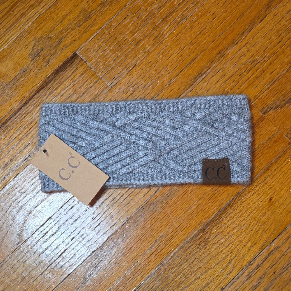 NEW C.C Knitted Headband Headwrap - Gray